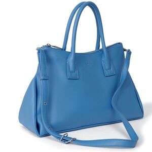 Matt & Nat Stage Vegan Satchel - Sol Collection In Resort Blue